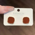 Geometric Square Shape Stud - K003