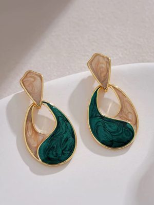 Enamel Drop Earrings - K022